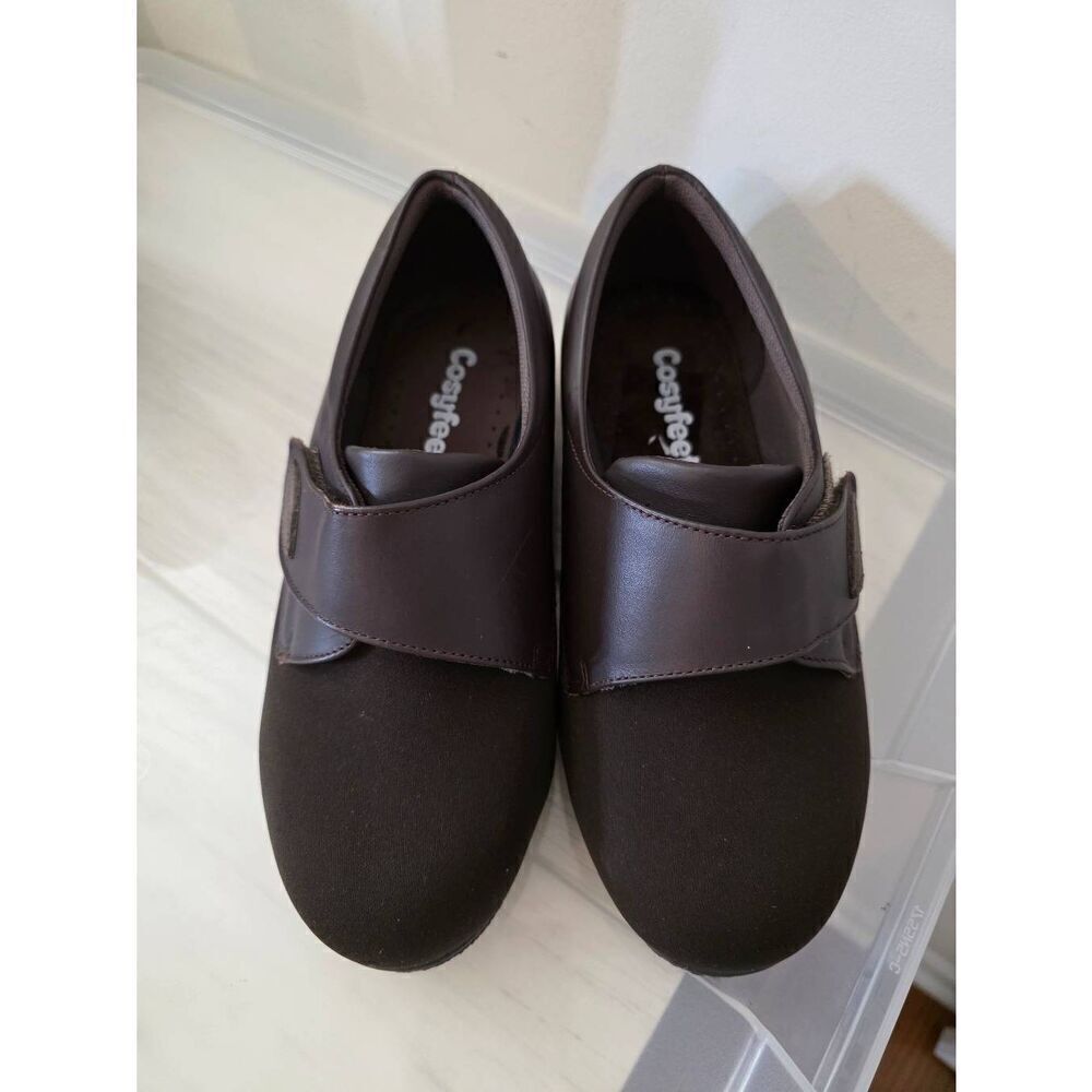 Cosyfeet Extra Roomy Karena Leather Velcro Closure Shoes US 8